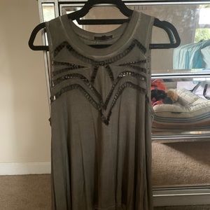 Cut out, open back tank top